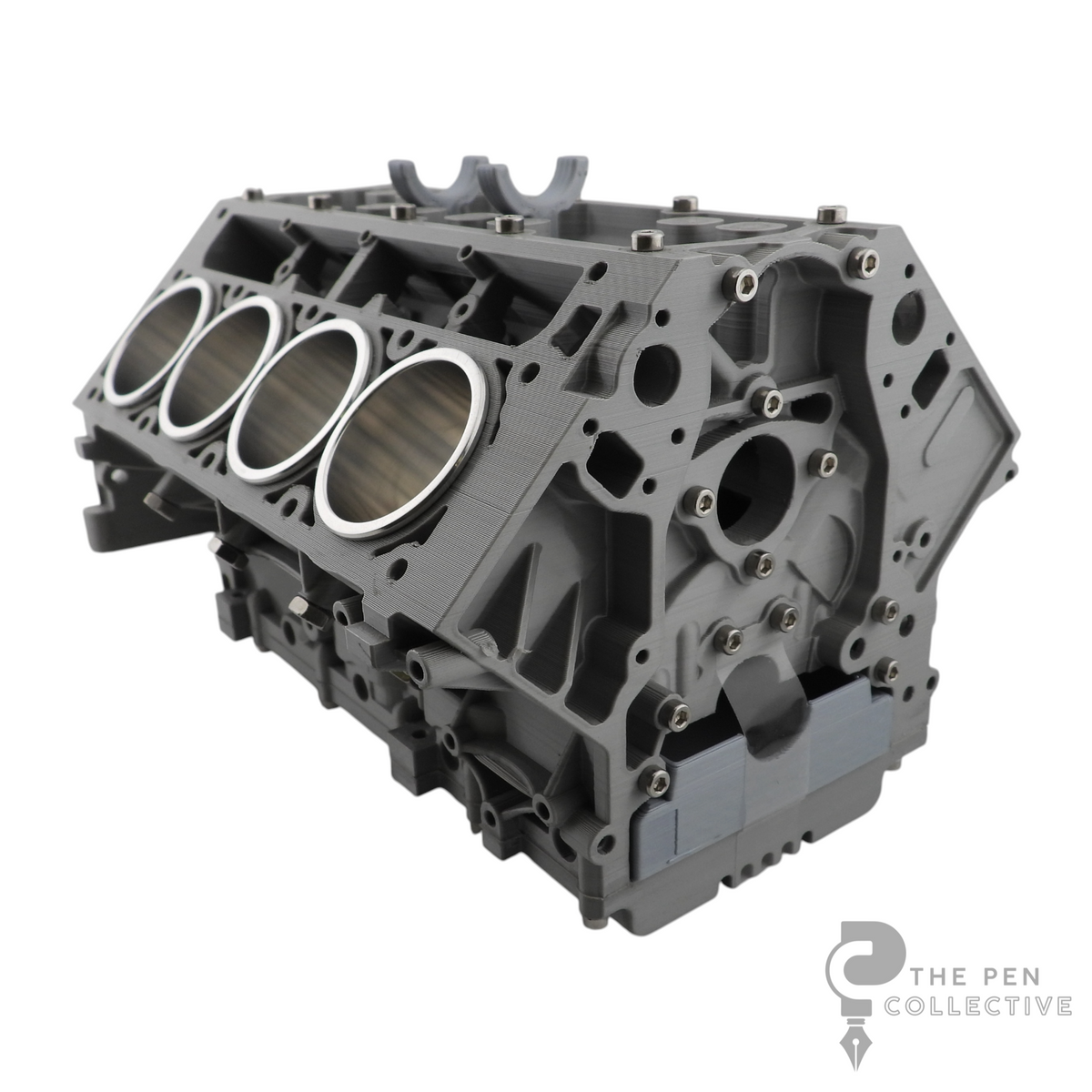 V8 Engine Block Inspired Pen Stand, Black or Silver