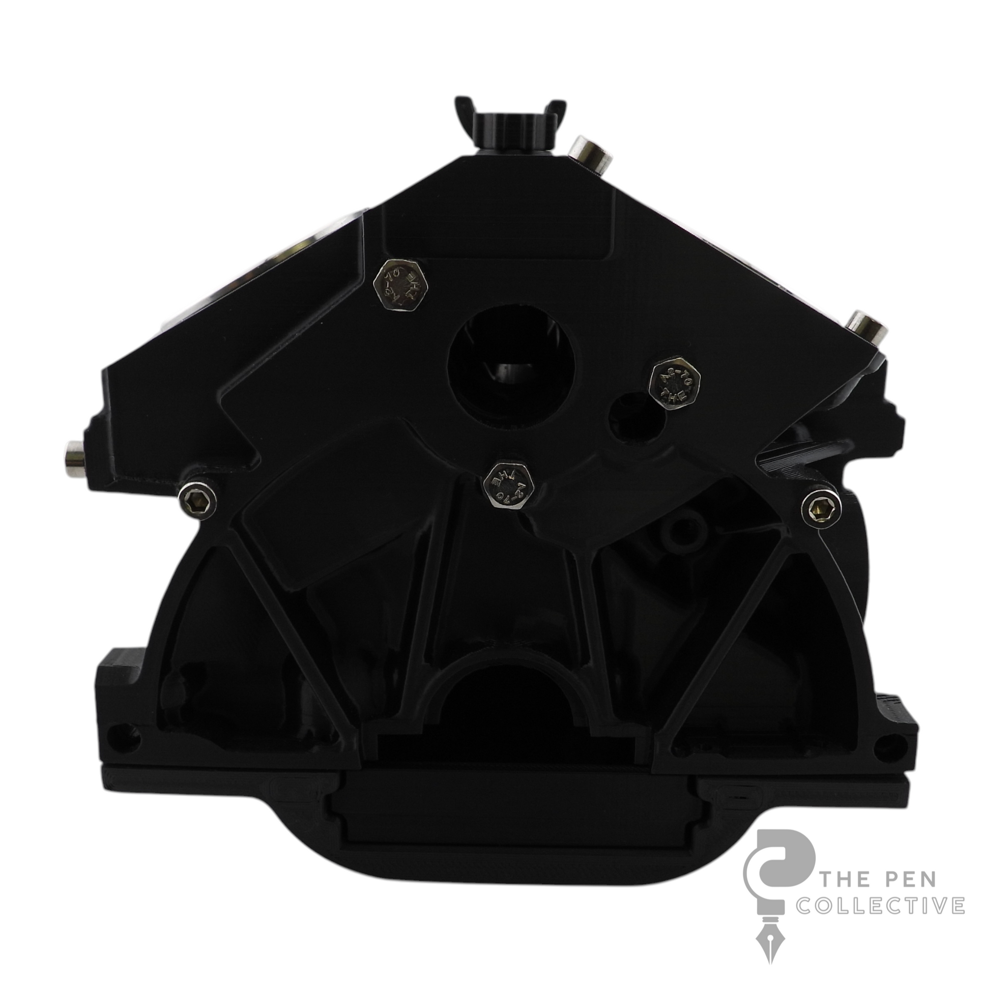V6 Engine Block Inspired Pen Stand, Black or Silver