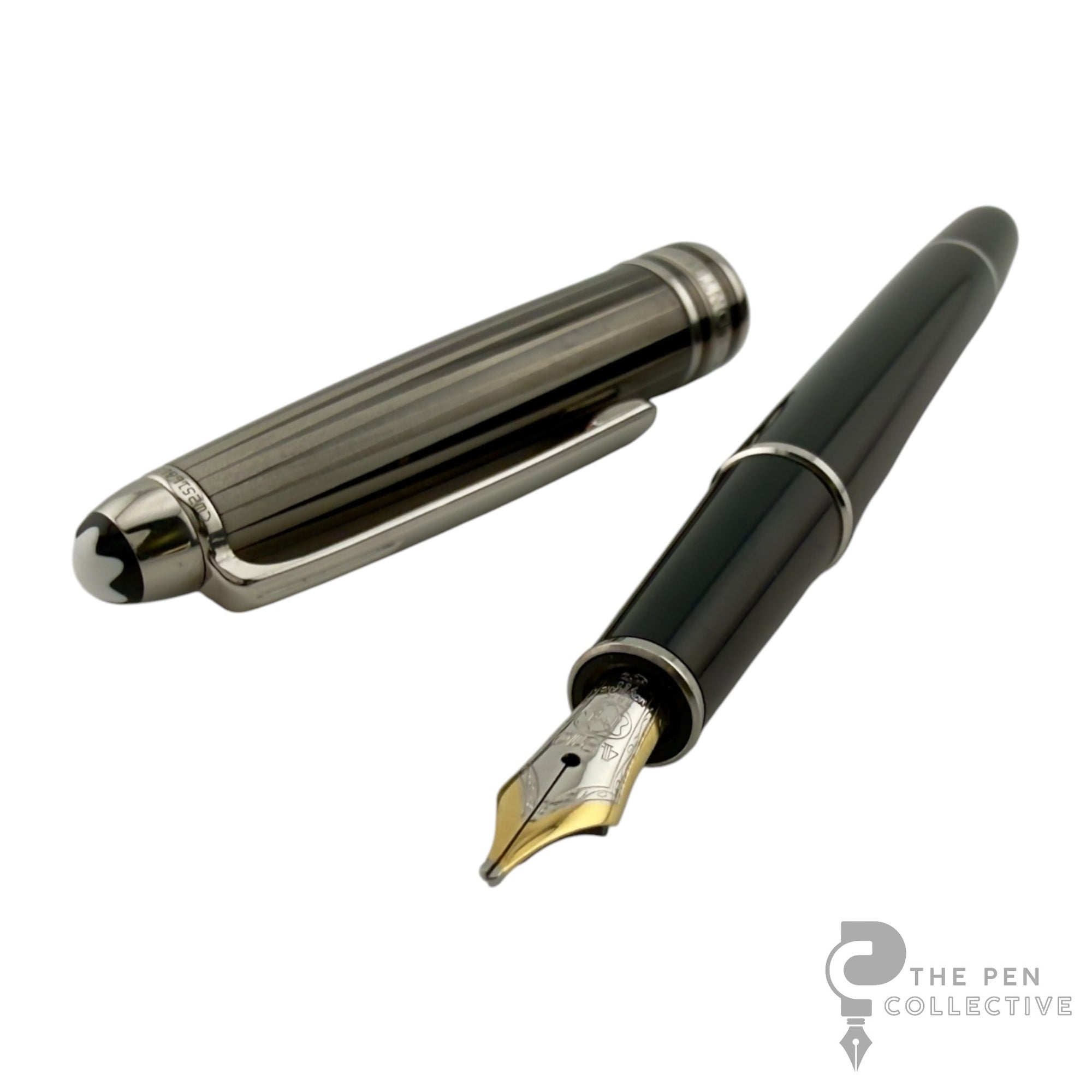 Montblanc Meisterstuck Solitaire Doue Black and White Fountain Pen - 101404
