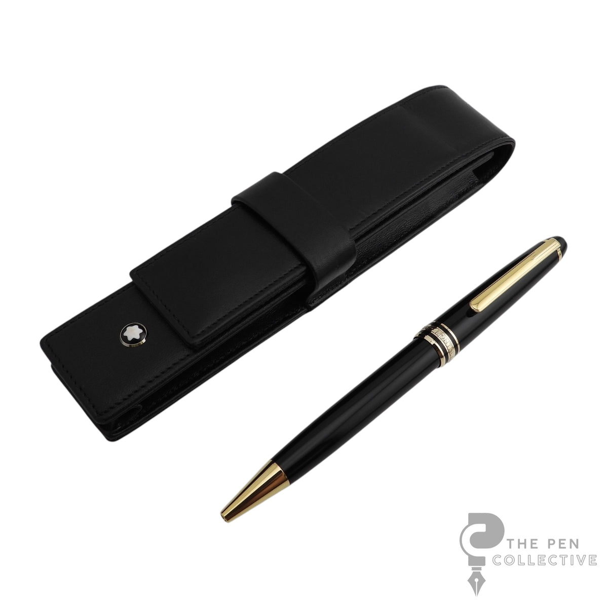 Montblanc Meisterstück Gold-Coated Classique Ballpoint Pen with Leather Pouch - 132453