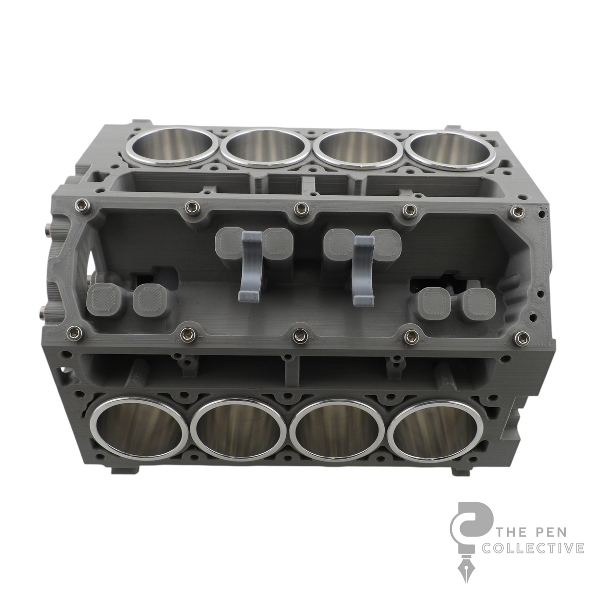 V8 Engine Block Inspired Pen Stand, Black or Silver