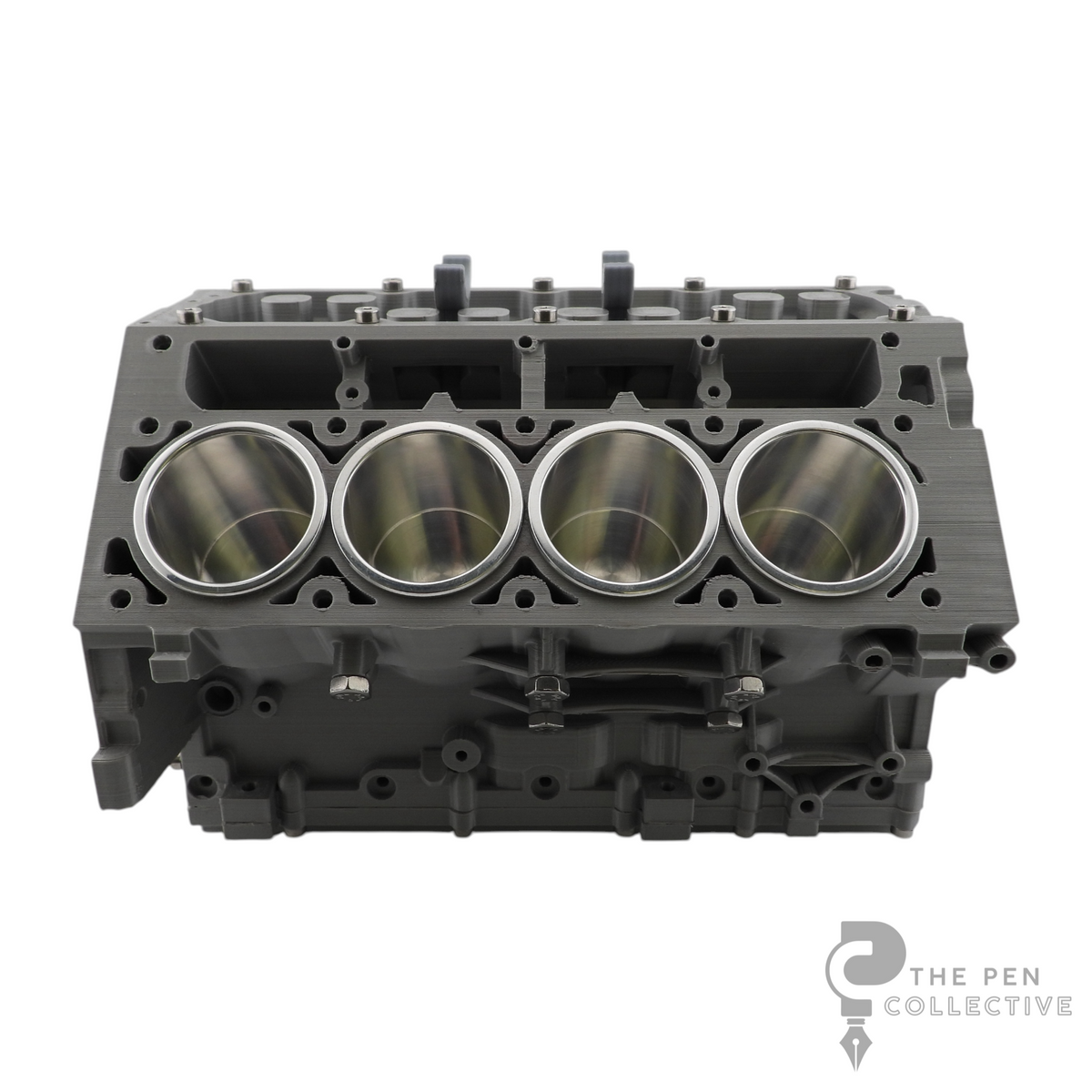 V8 Engine Block Inspired Pen Stand, Black or Silver