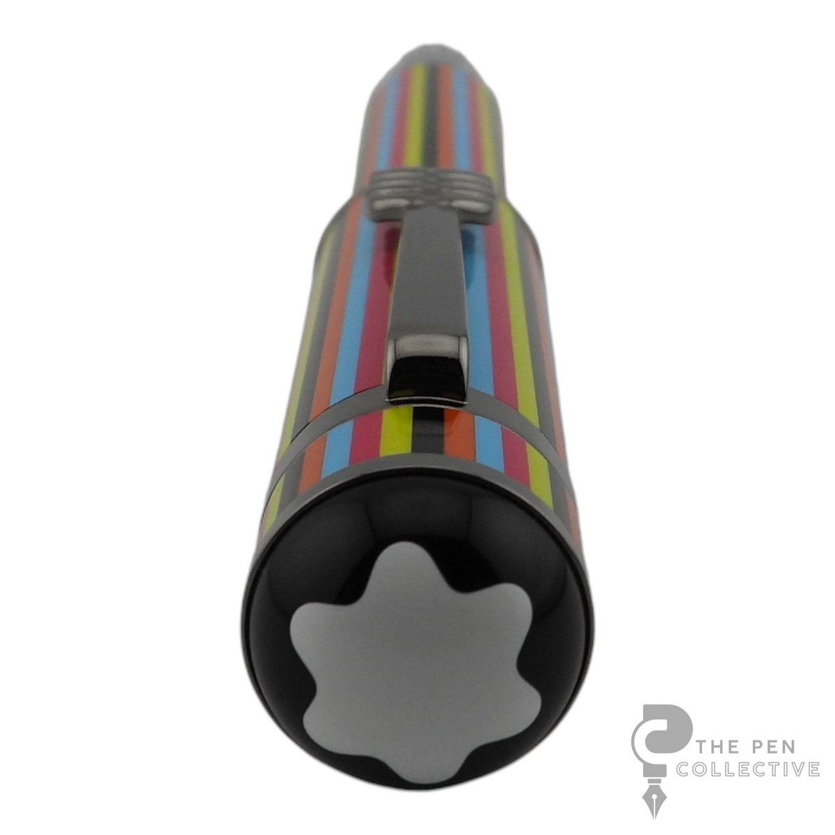 The Pen Collective Montblanc The Beatles Special Edition rollerball pen with a colourful striped lacquered barrel