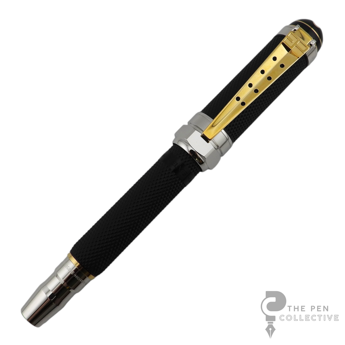 The Pen Collective Montblanc Elvis Presley Special Edition fountain pen with black textured barrel and gold V-clip