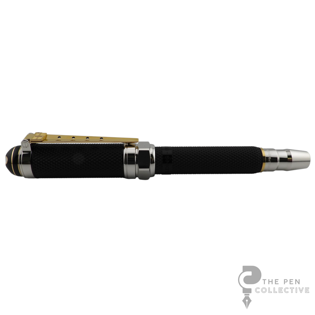 The Pen Collective Montblanc Elvis Presley Special Edition fountain pen with black textured barrel and gold V-clip