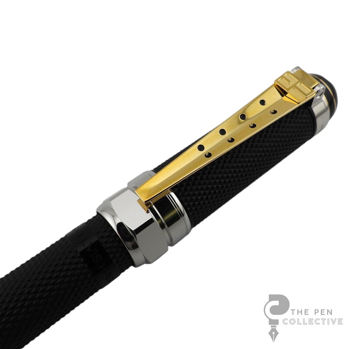 The Pen Collective Montblanc Elvis Presley Special Edition fountain pen featuring a black textured barrel and gold clip